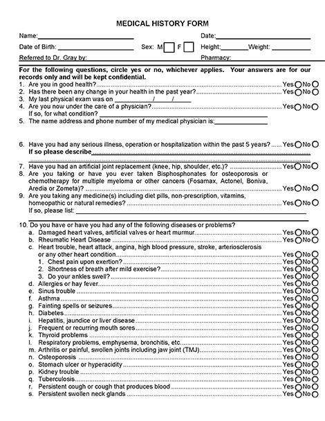 patient form page 2